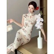 Innovative cheongsam with little flowers | 7236