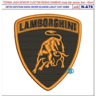 LAMBORGHINI HD-147 EMBROIDERED PATCH MOTORCYCLE SHIELDlamborghini/RACING/CLUB