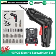 47pcs high-power Cordless Battery Drill Electric Screwdriver 3.6V Speed Control Drilling Power Tool 