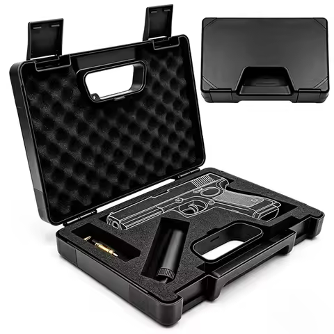 Tactical Pistol Gun Storage Box Hard Shell Gun Carry Case Foam Padded Gun Protection Carrying Storag