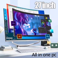 อมพิวเตอร์เกม คอมครบชุดถูกๆ ออล-อิน-วัน PC 24นิ้ว ค คอมพิวเตอร์ แบบจอโค้ง แรม ASUS OEM All in one Co