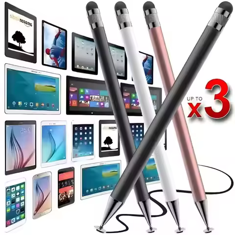 1-4PCS Smart Tablet Phone Universal 2 in 1 Capacitive Stylus Pen Drawing Pens for iPhone/Android All