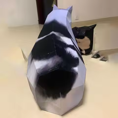 Maxwell Cat Kitten Stereo Origami Handmade DIY Oiiao Cat Paper Model Large Wondering Kitten Huh Cat 