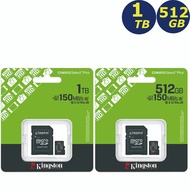 KINGSTON 512GB 512G 1TB microSD Ss3 150MB U3 A1 Plus Micro SD Card Memory Card
