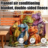 【Ultra-Soft & Year-Round】Dual-Sided Flannel Aircon Blanket Breathable Lightweight Comforter For Bed/