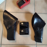 厚實真皮左輪手槍套 彈夾套 槍袋 revolver pistol holster gun電影道具 西部 香港 戰爭 皮套 警探 角色扮演 cos 生存 打火機