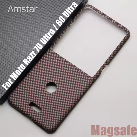Pure Kevlar Aramid Carbon Fiber Foldable Case for Motorola Razr 70 Ultra / 60 Ultra 100% Aramid Fibe