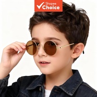 Vintage Hip-Hop Sunglasses, Small Frame Round Glasses for Kids, Street Style Mini Shades, Funky Sung