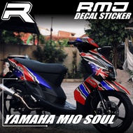 Stiker Motor Mio Soul Karbu Lama Full Body - Stiker Decal Variasi Mio Soul Motif Helm Arai Doohan