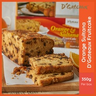 Goodies Hamper Raya 2026 | Kek Buah Fruitcake 350g Orange Sultana | Moist & HALAL | Gift Idea Corpor