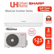 Sharp R32 BlissCool Inverter Air Conditioner Air Cond ( 1.0HP - 2.5HP ) AHX9DCD / AHX12DCD / AHX18DC