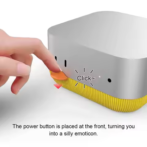 With Power Button Cute Cartoon Duck Base Bracket for Apple Mac Mini M4 Cooling Base Bracket Front Cu
