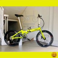 Fnhon Blast 20” • 9 Speeds Shimano • Litepro Aero Wheelset Kenda • Folding Foldable Foldie Fold Bicycle Bike • 406 20” inches Apple Green • Crius Velocity Master Gust Tornado Dahon Tern Bifold • Customise My Bicycle •