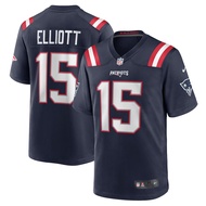 Men 2023 New England Patriots Ezekiel Elliott Navy Game Blue Player limited American Football Jersey