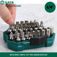 SATA 09331 30PCS 1/4" HEX SHANK BITS SET / HEXAGON BITS / TORX BITS / SLOTTED BITS / PHILLIPS BITS