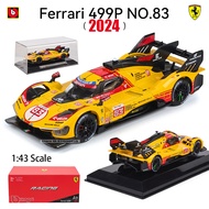Bburago 1:43 Ferrari 499P No.83 LMH  296 GT3 2024 alloy car model toy series supercar series