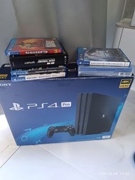 PlayStation 4 Pro 1TB + VR如圖 + 遊戲如圖