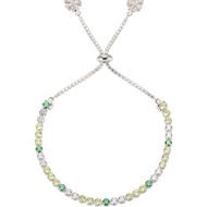 純銀八心八箭鋯石單排手鍊 - 春日的童話