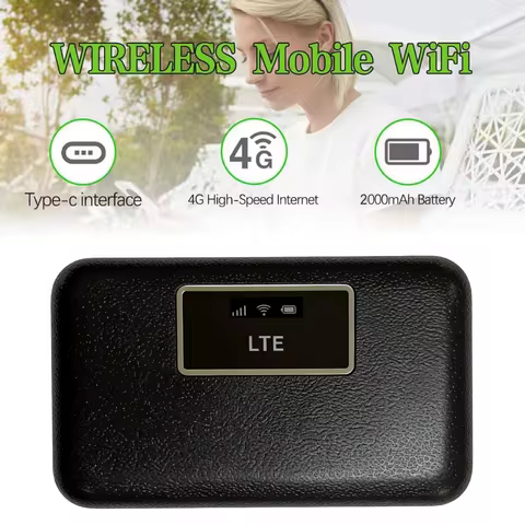Portable 4G LTE Wi-Fi Router:300 Mbps,2000mAh Battery,Compatible with the Following Bands: B1 B3 B5 