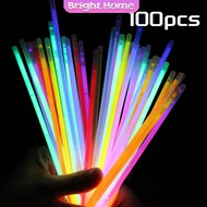 แท่งเรืองแสง 100 pcs แค่หักก็เรืองแสงแล้ว แท่งไฟ คละสี แต่งตัวตามเทศกาล Glow Sticks