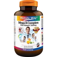 Holistic Way Mega B Complex Plus Vitamin C 1000mg — Vegan (60s)