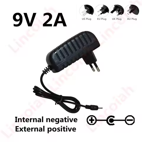 Reverse polarity AC/DC 9V 2A HISPEEDIDO New Replacement adapter power supply Charger for sega megadr