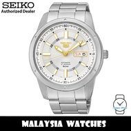 Seiko 5 SNKN11J1 Made in Japan Automatic Silver Dial Gold-Tone Hands Silver-Tone Stainless Steel Men's Watch