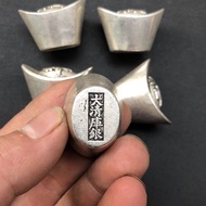 福禄寿喜财大清银库元宝仿古摆件古玩收藏6204Fu Lu Shou Xi Cai Qing Yinku Yuanbao Antique Ornaments