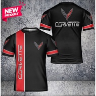 Personalized Name Men's Corvette C8 Logo Polyester 3D T-Shirt Size S-5XL