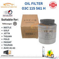 VOLKSWAGEN (03C 115 561 H) BEETLE/ PASSAT/ GOLF/ JETTA/ TIGUAN/ POLO/ AUDI A1/ A3 OIL FILTER