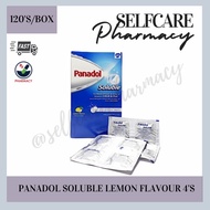 PANADOL SOLUBLE LEMON FLAVOUR 4'S (120'S/BOX)