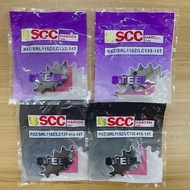 SCC THAI RANTAI SPROCKET DEPAN RXZ LC135 Y15ZR Y15 135LC SRL115 14T 15T 415 428 RANTAI SPOKET GIGI D
