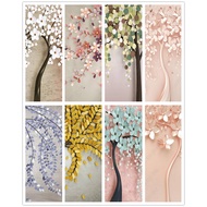 Modern Flower Tree 3d Door Sticker Waterproof Self-adhesive Pvc Sticker Bathroom Bedroom Study Home 