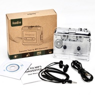 TON010 เครื่องเล่นเทปคาสเซ็ตเทปแบบพกพา Mp3 เปลือกโปร่งใส USB Cassette Capture MP3 รูปแบบเทปเครื่องเล