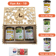 Set quà sức khoẻ Vạn An - Dalat Cordyceps - Đông trùng hạ thảo saffron linh chi thảo mộc thiên nhiên