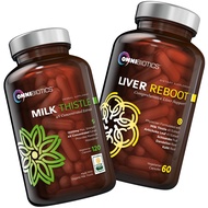 The Ultimate Liver Care Package Liver Reboot + Certified Organic Milk Thistle 4X Concentrate for Com