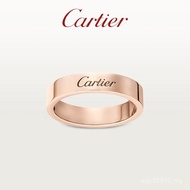 Fashion [Ready Stock] Cartier Ring Cartier C Series Rose Gold Platinum One-Piece Classic Wedding Rin