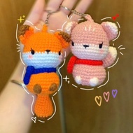 [Wool keychain] fox fox bow
