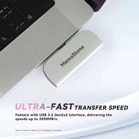 KingSpec MemoStone 512G 1TB 2TB Portable SSD USB-C 20Gb/s External USB Flash Hard Drive 2000MB/s Har