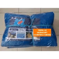 TENDA A3 NET - 3.2X7  A3 FINISHED TARPAULIN SIZE 3.2 MTR X 7 MTR KL BRAND A3 FINISHED TENT/ 3.2X7
