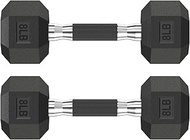 HANDBODE Hex Dumbbell Set 2.5-400 lb, Rubber Encased Exercise & Fitness Dumbbells, Weights Dumbbells