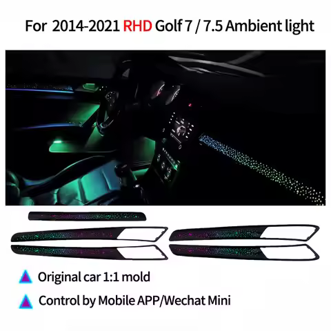 Ouchuangbo Ambient Light for 2014-2021 Golf 7 7.5 GTI GTD GTE Golf R MK7 7.5 TSI TCR RHD Backlight A