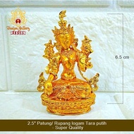 2.5" White Tara Metal Rupang/ Statue - Super Quality