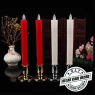 Electric LED Candles 2Pcs Flameless Battery Candle with Holder
