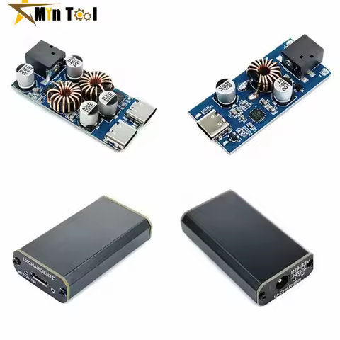 QC3.0 QC2.0 Double USB Type-C Mobile Phone Quick Charge Adapter DC7.1V-32V 3A 30W Step Down Module f