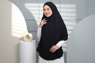 Khimar Labuh Tudung Labuh Cotton Cey Crepe