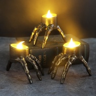 Halloween skull hand lantern, a spooky decoration prop