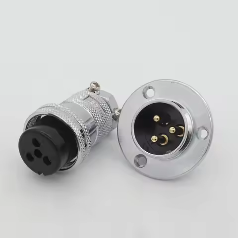 ZHQCN DF25 GX25 Metal Industrial 25M Circular Connector 2 3 4 5 6 7 8 10 12 Pin Waterproof Electrica