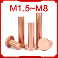 Copper countersunk head rivets GB869 percussion type flat head flat cone head solid rivets Copper d 