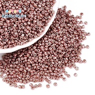 1pound 12/0 Glass Seed Beads Metallic Colours style Round Indian Red 12/0 2mm Hole: 1mm about 30000p